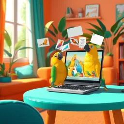 Parrot's Video Call Adventure - Text-based game