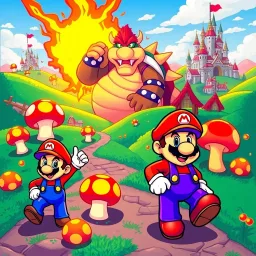 Bowser's Grip on the Mushroom Kingdom - Text-based game