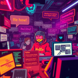 Satirical Chatroom Rumble - Text-based game