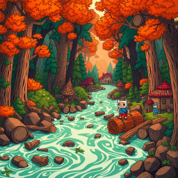Log Jam: Whose Logs Are These Anyway? - Text-based game