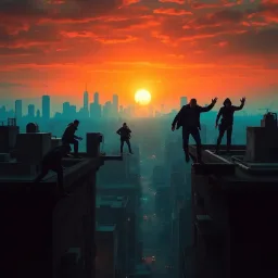 Rooftop Runners - Text-based game
