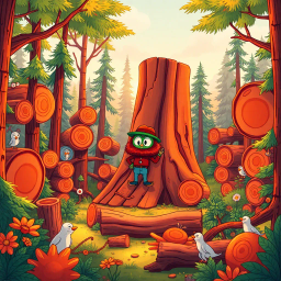 Log Jam: Who's Logs Are These Anyway? - Text-based game