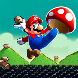 Mario's Mushroom Mayhem - Text-based game