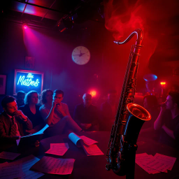 Saxophone Shadows - Text-based game
