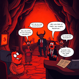 Hell-O! Who's There? - Text-based game