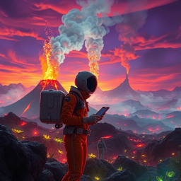 Intergalactic Volcanology: Smoke and Mirrors - Text-based game