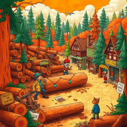 Log Jam: Whose Logs Are These Anyway? - Text-based game