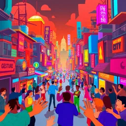 Gesture Wars: The Silent Duel - Text-based game