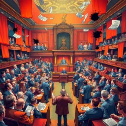 Parliamentary Pandemonium - Text-based game