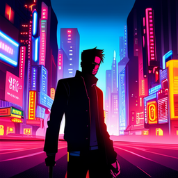 Neon Noir: Cyberpunk Detective - Text-based game