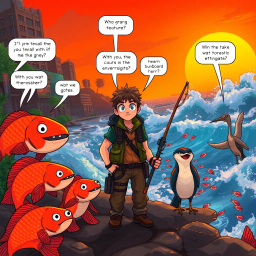 Salmon's Revenge: The Tidal Uprising - Text-based game