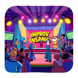 Improv Insanity: The Game Show Showdown - Text-based game