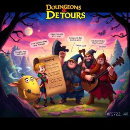 Dungeons & Detours: The Quest Log Chronicles - Text-based game