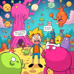Metamayhem: Whose Quest is it Anyway? - Text-based game