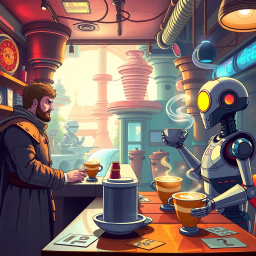 Quantum Coffeehouse Conundrum - Text-based game