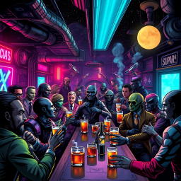 Galactic Bar-Brawl - Text-based game