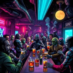 Galactic Bar-Brawl - Text-based game
