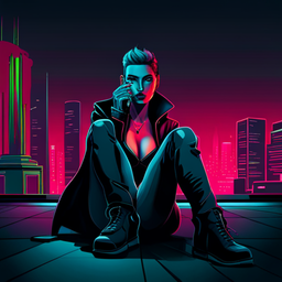 Neon Nights: Cyber Seduction - Text-based game