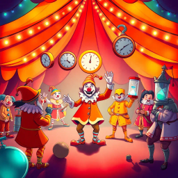 ChronoClowns: Whose Time is it Anyway? - Text-based game