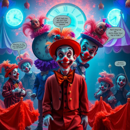 ChronoClowns: Whose Time is it Anyway? - Text-based game
