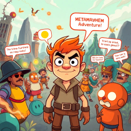 Metamayhem: Whose Adventure Is It Anyway? - Text-based game