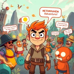 Metamayhem: Whose Adventure Is It Anyway? - Text-based game