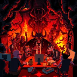 Infernal Antics: Who's in Charge? - Text-based game