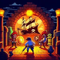 Revenge of the Pixel Pirates - Text-based game