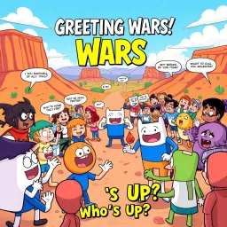 Greeting Wars: Who's Up? - Text-based game