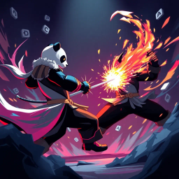 Panda Style Showdown - Text-based game