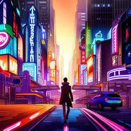 Neon Nomad: The Cyber Sleuth Chronicles - Text-based game