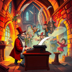 Time-Travel Dark Comedy text games