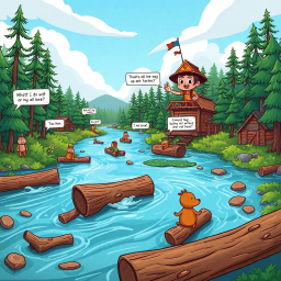Log Jam: Who's Logs Are These Anyway? - Text-based game