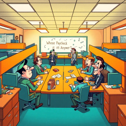Whose Paycheck Is It Anyway? - Text-based game