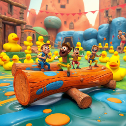 Log Jousting Legends - Text-based game