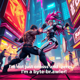 Byte Brawler: Cybernetic Showdown - Text-based game