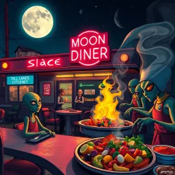 Lunar Diner: Galactic Grill-Off - Text-based game