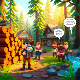 Log Jam: Who's Logs Are These, Anyway? - Text-based game