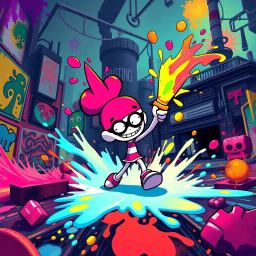 Splatstorm: Colorful Carnage - Text-based game