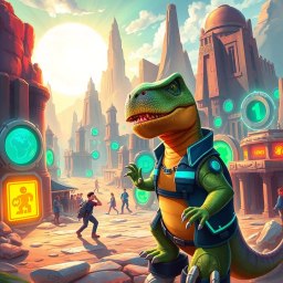 Dino-Ops: Rewind Revolution - Text-based game
