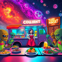 The Cosmic Café Conundrum - Text-based game
