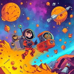 Space Junk Cleanup Crew - Text-based game