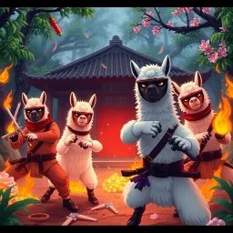 Llama Ninja Showdown - Text-based game