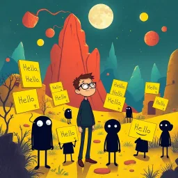 Whose Hellos Are These, Anyway? - Text-based game