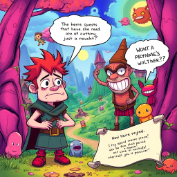 Chronicles of the Clueless: Whose Quest Is It Anyway? - Text-based game