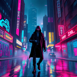 Neon Noir: Virtual Vigilante - Text-based game