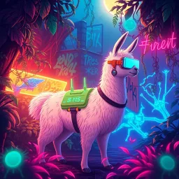 Llama's Escape from Techno Jungle - Text-based game