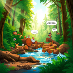 Log Jam: Whose Logs Are These, Anyway? - Text-based game