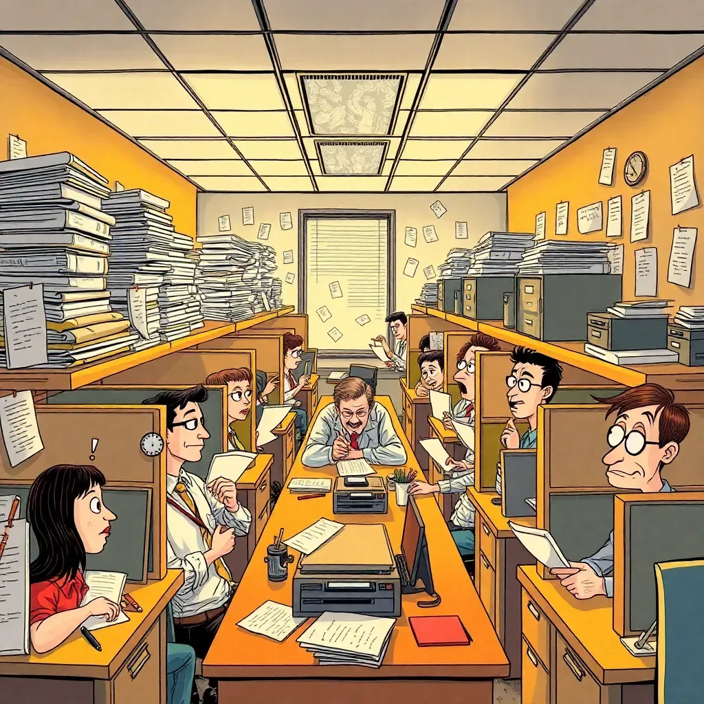 Office Chaos: The Mismanaged Odyssey