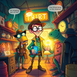 Chrono Chums: Who's There? - Text-based game